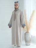 2025 Elegant Muslim Abaya Cardigan – Dubai Luxury Eid Kaftan for Women
