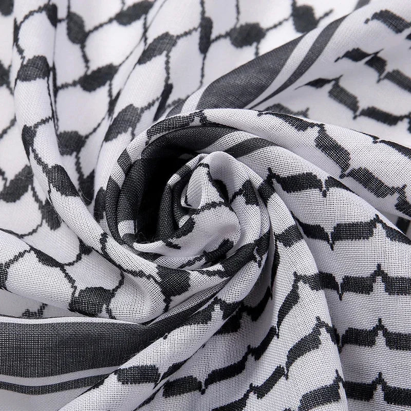 Islamic Print Polyester Scarf Men Arab Headwear Hijab Scarf Turban Arabic Headcover For Women Muslim Clothing Prayer Turbante