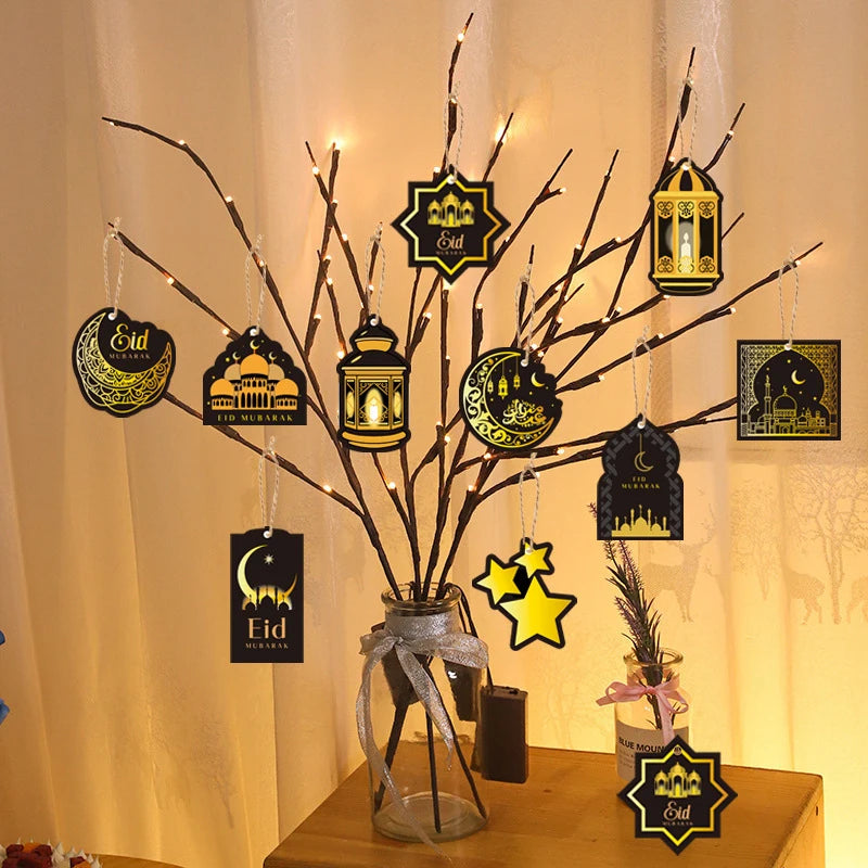 2026 Eid Mubarak Pulling Flag Ramadan Hanging Pendants Decoration  Middle East Festival Party Islamic Muslims Decor Ornaments