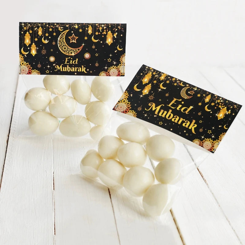 Eid Mubarak Treat Bag Topper Candy Bag Ramadan Decorations For Home 2025 Islamic Muslim Party Decor Ramadan Kareem EID Al Adha