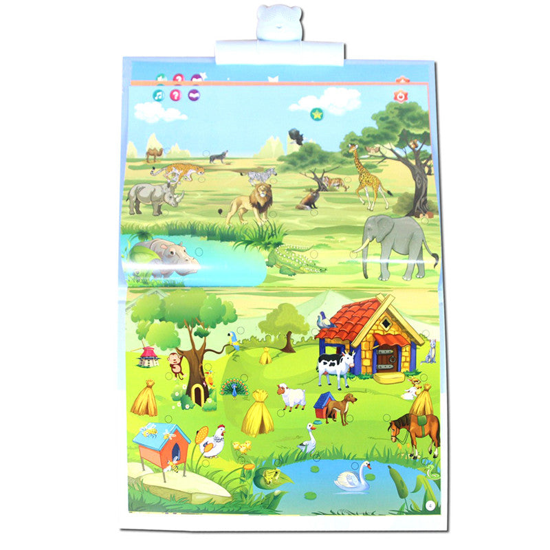 2-in-1 Arabic English Sound D Book Interactive Talking Toy for Muslim Kids