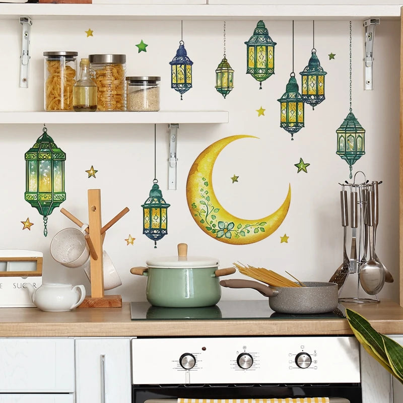 Ramadan Stickers Ramadan Decorations 2026 Muslim Party Wall Sticker Accessories Eid Mubarak Home Decor Ramadan Gifts