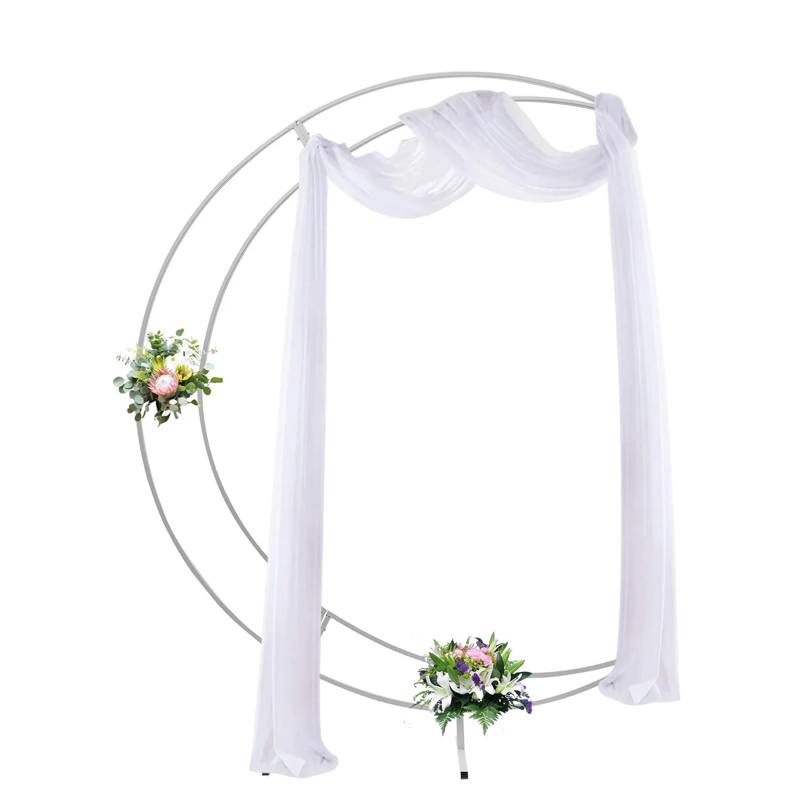Large Crescent Wedding Balloon 7ft Moon Backdrop Stand Metal Arch Frame Wedding
