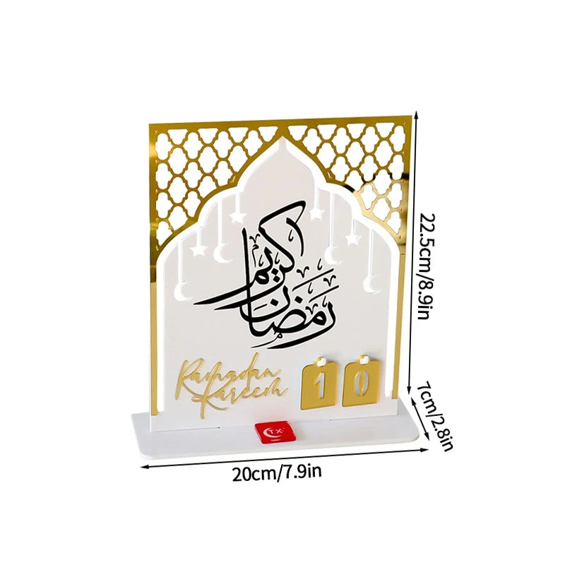 Countdown Ramadan Calendar Ramadan Decorations 2026 Advent Calendar Eid Festival Party Supplies Muslim Calendar Party Decoration