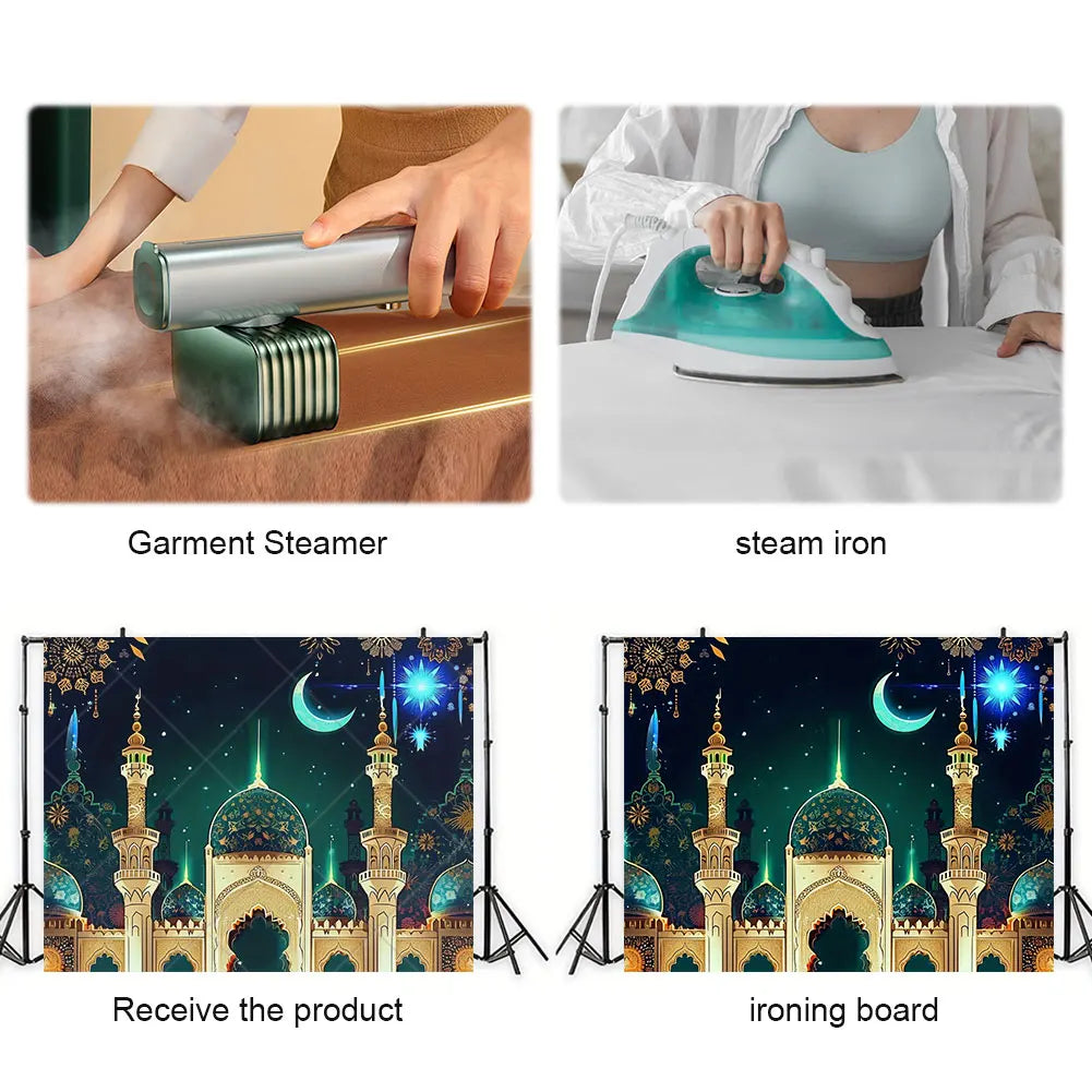 Eid Mubarak Backdrop Eid Mubarak Banner 70x90 Inch Ramadan Mubarak Hanging Sign Islamic Eid Mubarak Ornament Ramadan Supplies