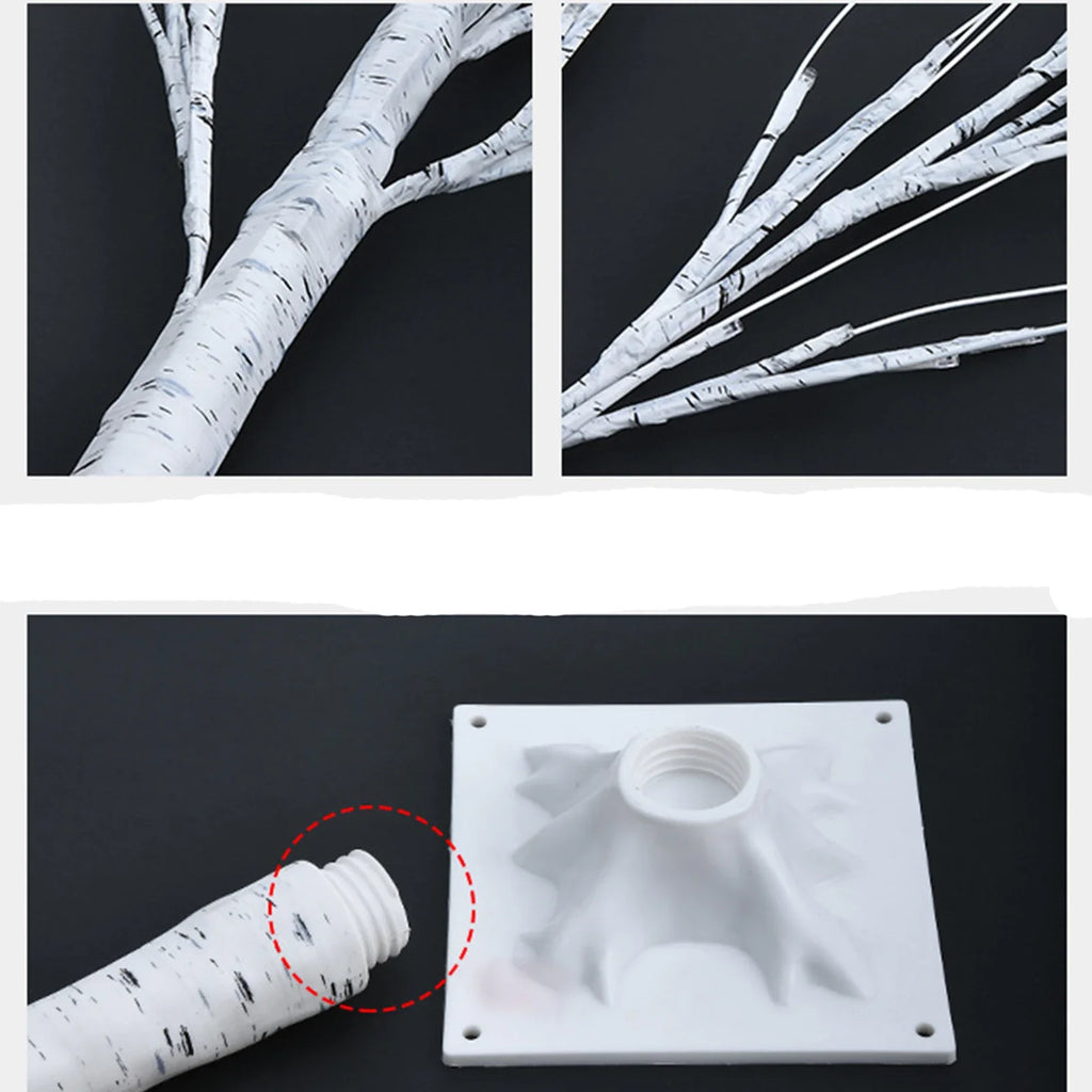 Artificial Birch Tree Warm White LED Light – 4ft / 5ft / 6ft Home & Festival Decoration
