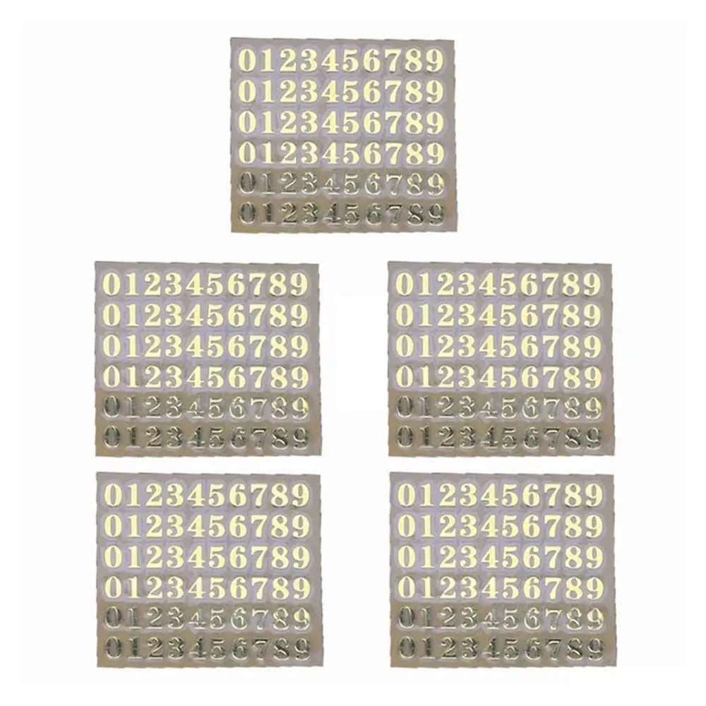decoration Epoxy Resin Filler English Letters Gold&silver Number Sticker Epoxy filling sticker Labels Stickers Alphabet Sticker