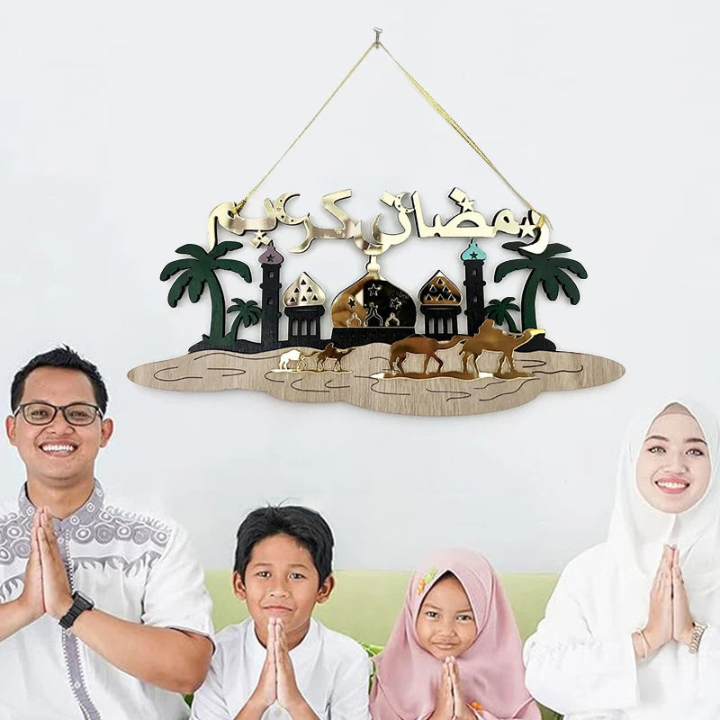 2026 Ramadan Decoration Islamic Muslim Wall Hanging Ornament Party DIY Decorations Background Pendant
