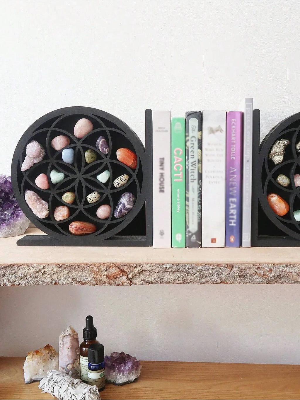 Crystal Shelf Bookends Sun And Moon Heavy Duty Decorative Round Bookends To Hold Books Crystal Rack Decorative Christmas Gifts