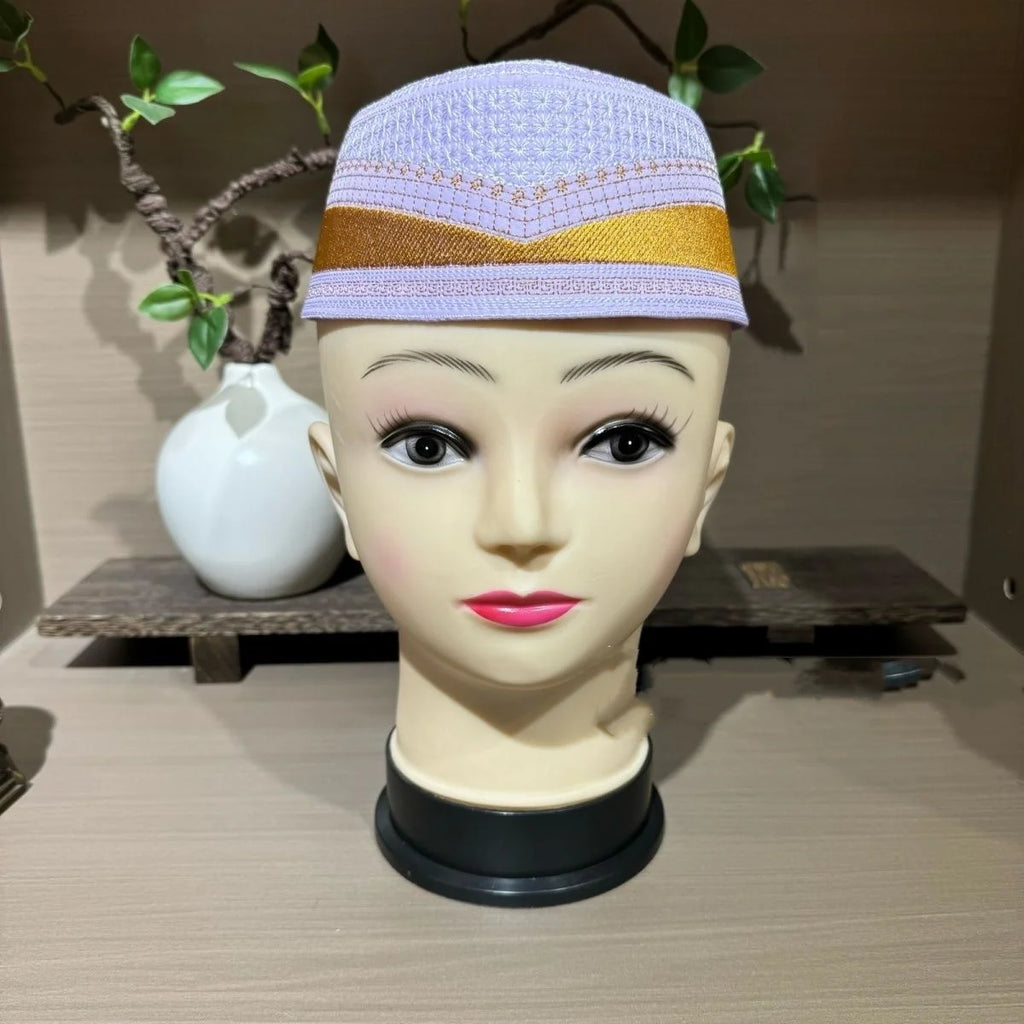 Muslim Caps For Men, Children Hat, Turkey Tax Kipa Kufi Saudi Islamic Prayer Yellow Turban Embroidery