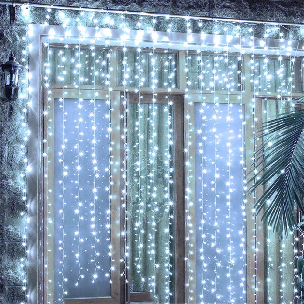 3/4/6M USB Curtain LED String Lights Fairy Lights EID Mubarak Bedroom Wedding Valentine's Day Ramadan Home Decoration 2026