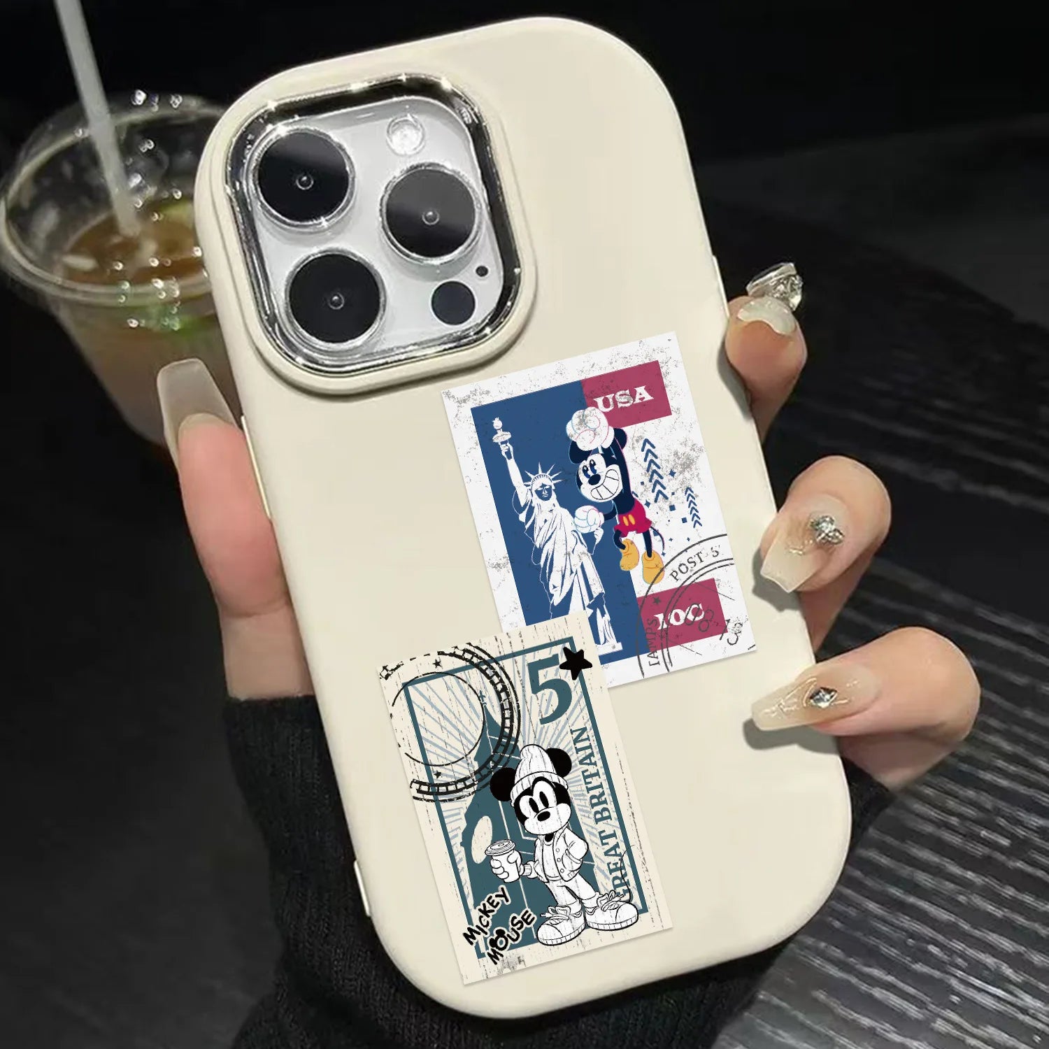 50PCS Retro Disney Mickey Stamps Cartoon Sticker DIY Phone Laptop Luggage Skateboard Graffiti Decals Fun for Kids Toys Gifts