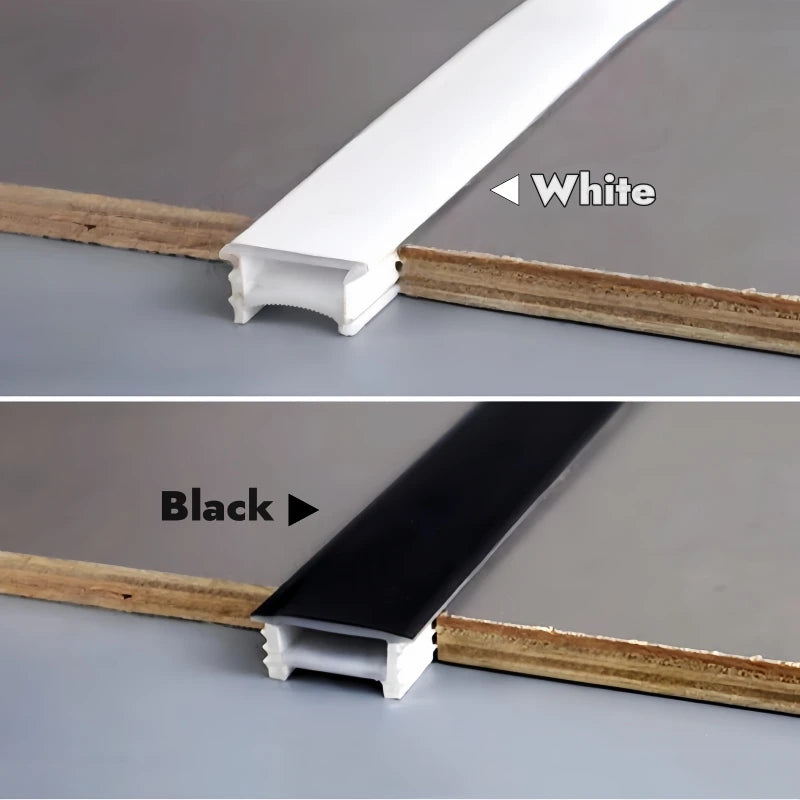 Black Flexible LED Neon Rope Lamp Silicone Tube Diffuser Recessed Channel For WS2811 WS2812B Waterproof Ribbon Neon Strip Lights