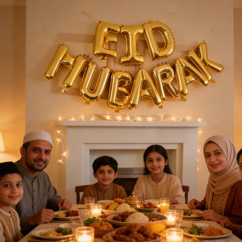 Eid Mubarak Balloons Ramadan Decoration For Home 2026 Gurbang Aid Al Adha Mubarak Kareem Islamic Festival Muslim Party Supplies