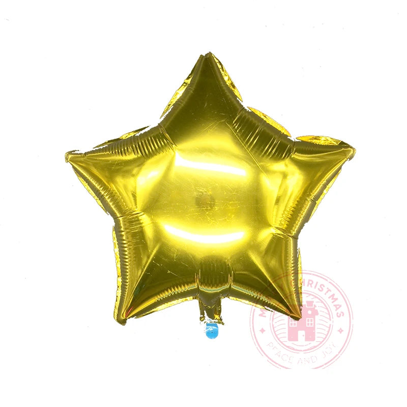 5/10/18 Inch Silver Pentagram Helium Foil Balloon Birthday Wedding Decoration Party Supplies Star-Shape Balloon Baby Shower Toys