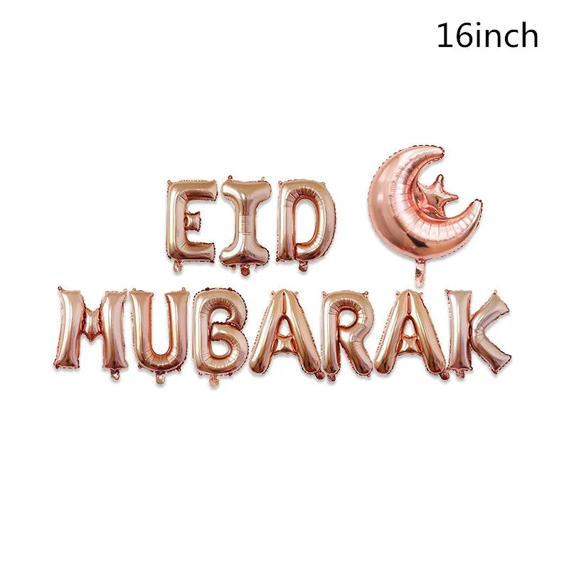 10Pcs Eid Umrah Mubarak Latex Balloon Ramadan Kareem Festival Muslim Islamic Ramadan Party Eid Al-Firt Home Decoration Supplies