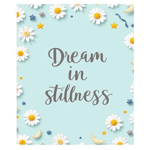 1pc Flannel Blanket "Dream in Stillness" Floral Moon Star Print Soft Cozy Blanket for Home Decor