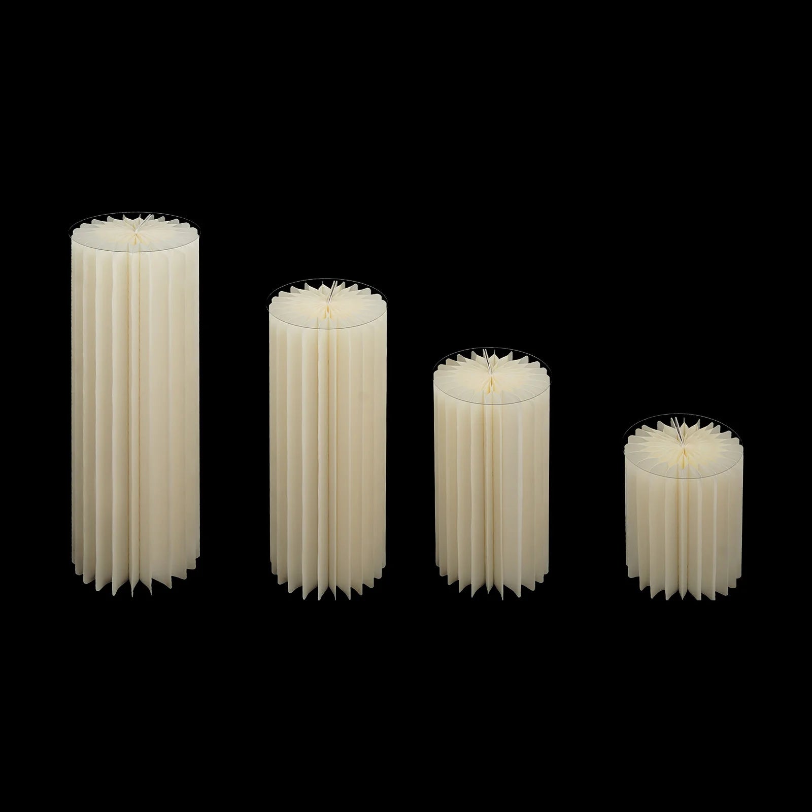4Pcs Foldable Cardboard Flower Stands Wedding Centerpieces Display Dessert Table Column for Party Garden Decor (40+60+80+100cm)