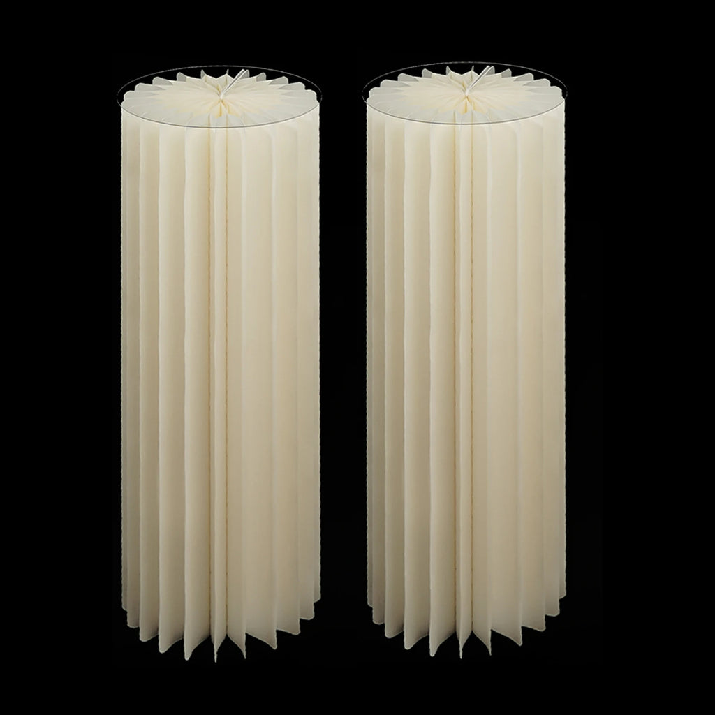 3pcs/2pcs Foldable Cardboard Centerpiece Display Cylinder Flowers Stand Columns Display for Wedding Party Garden Decoration