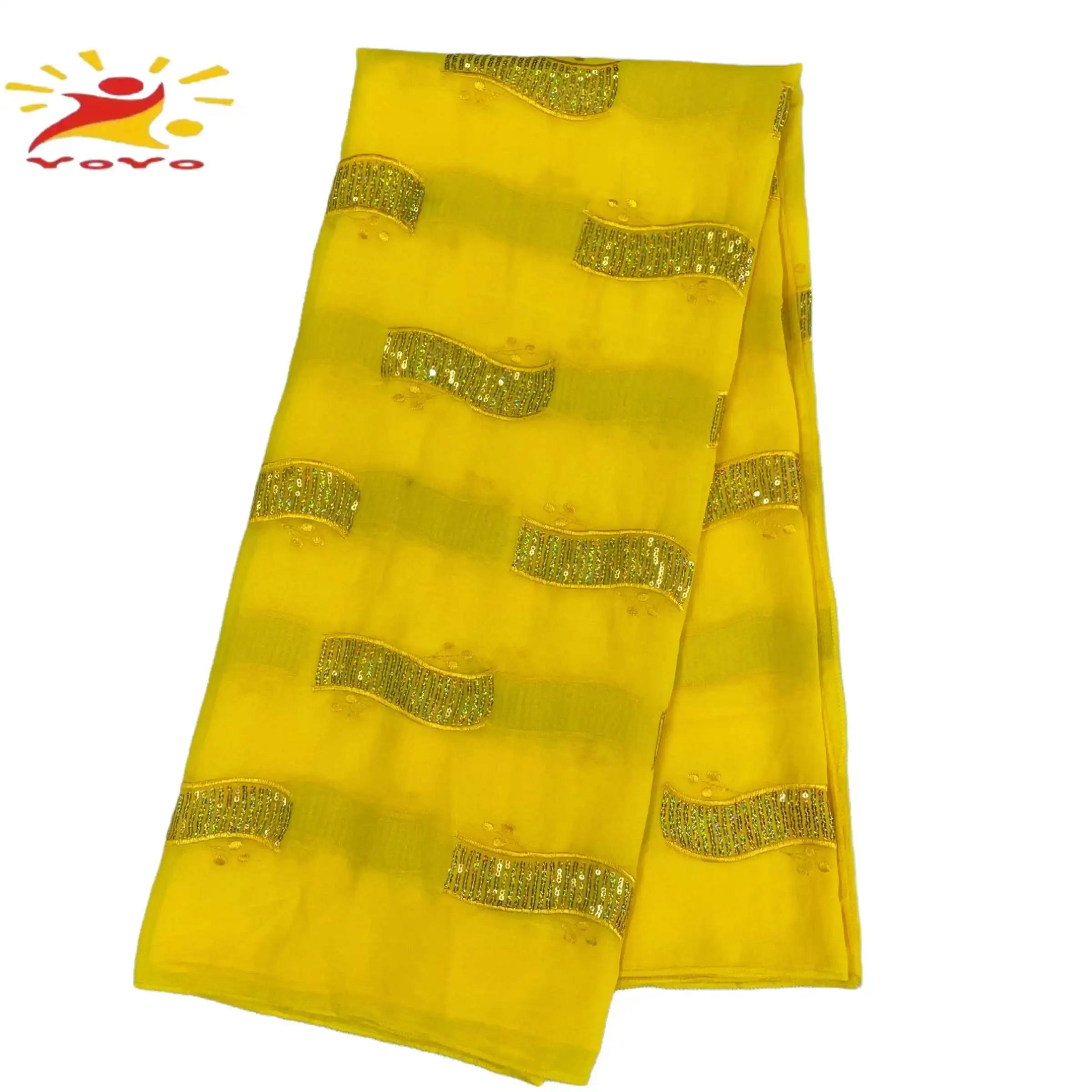 2022Latest Selling African Muslim Chiffon Sequin Embroidered Scarf Large Size Shawl Lslamic Ramadan Hijab 210*120cm