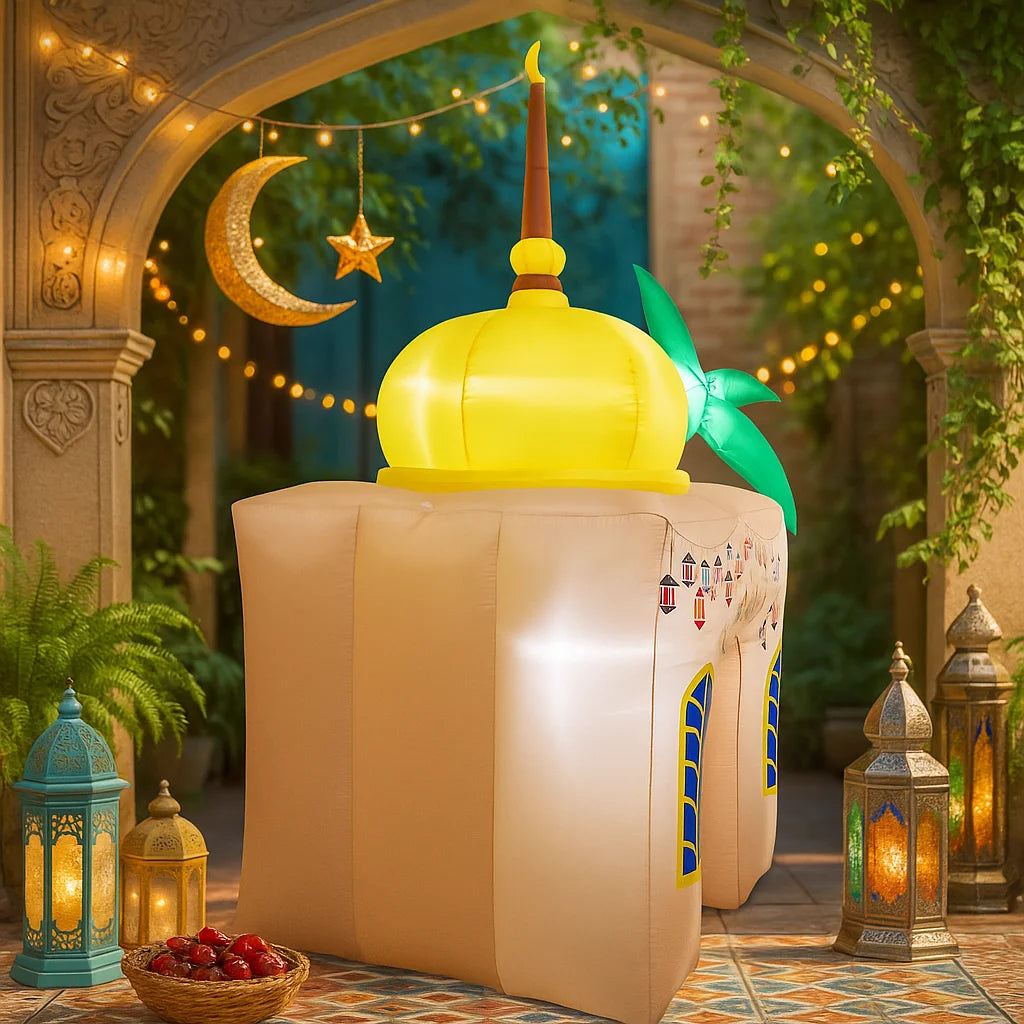 Muslim Islamic Ramadan Inflatable toys LED Decor Airblown Outdoor Yard Garden Eid Mubarak Fasting Celebrate Holiday Ornament