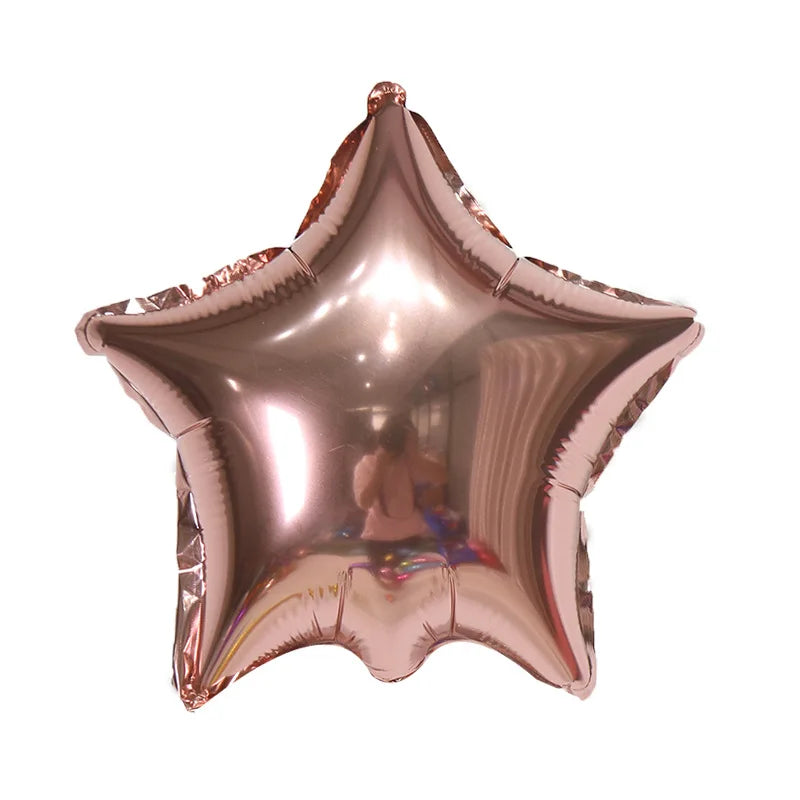10-18inch Pentagram Aluminum Film Balloons Birthday Decoration Wedding Room Layout Automatic Sealing Star Luster Aluminum Foil