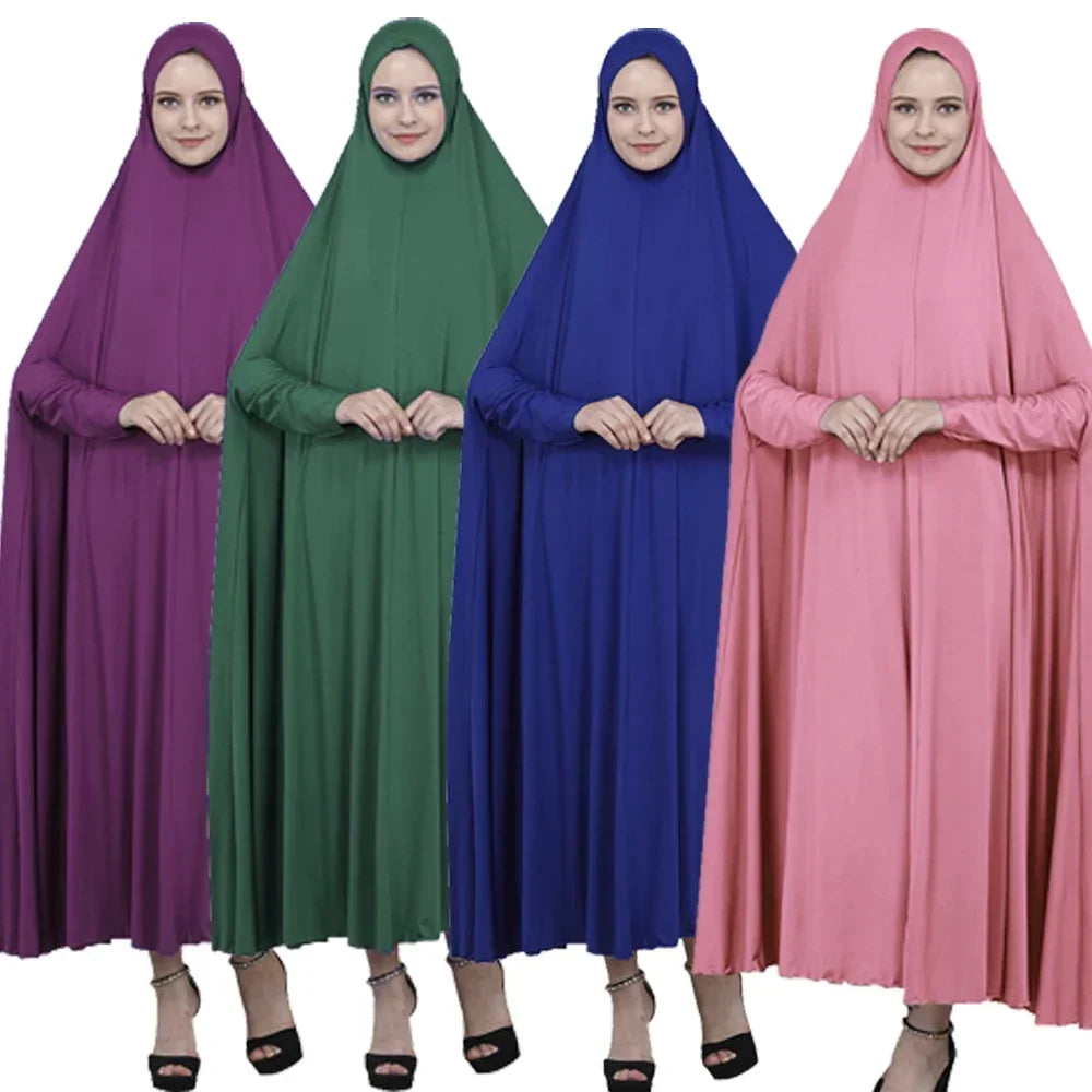 Eid Ramadan Abaya for Muslim Women Overhead Khimar Prayer Dress, Modest Islamic Caftan Arabic Robe Kaftan