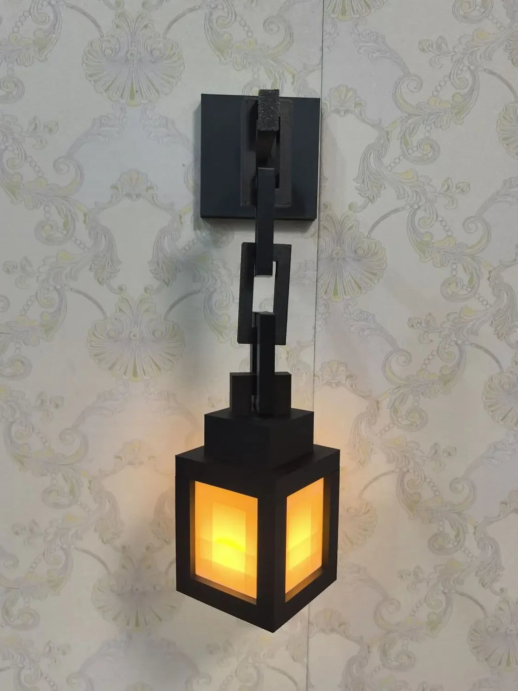 Luminous Lantern Nightlight Rechargeable Game Pixel Light Surrounding Children's Bedroom Atmosphere Light Home Decor Ornament