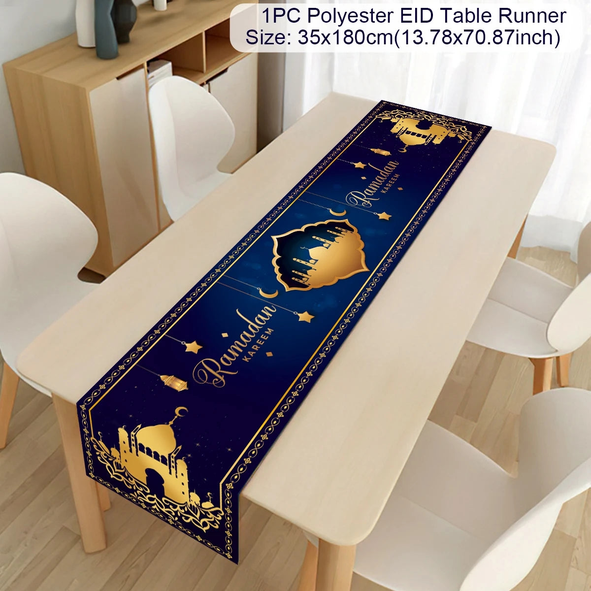 Eid Mubarak Tablerunner Ramadan Decoration For Home 2024 Islamic Muslim Party Supplies Eid Al Adha Ramadan Kareem Tablecloths