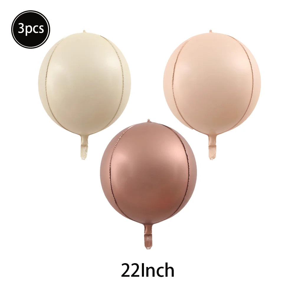 Caramel/Chocolate/Cream Number Balloon Star Heart Foil Helium Ball Kids Adult Girl Birthday Wedding Anniversary Party Decoration