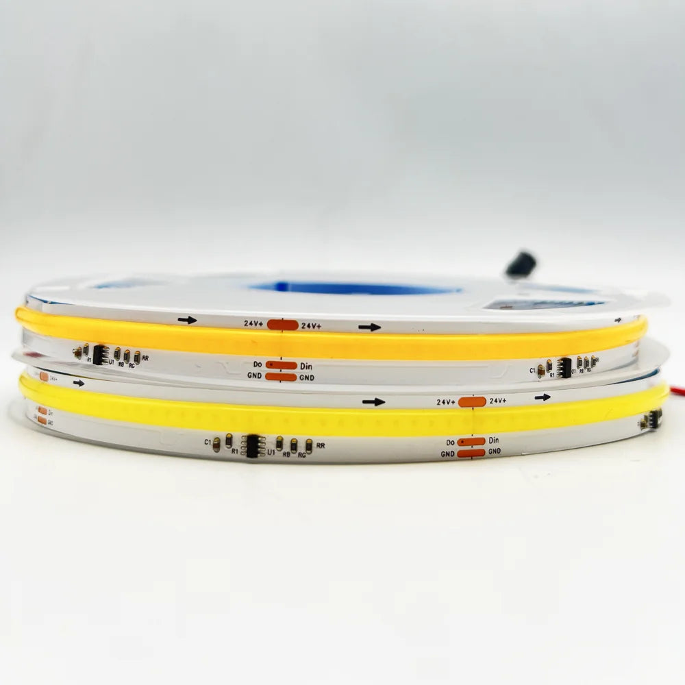 24V 5M 10M COB WS2811 Flowing Water Led Strip Sequential Horse Race Led Tape Light PIR Motion Sensor Dimmable ON/OFF Home decor
