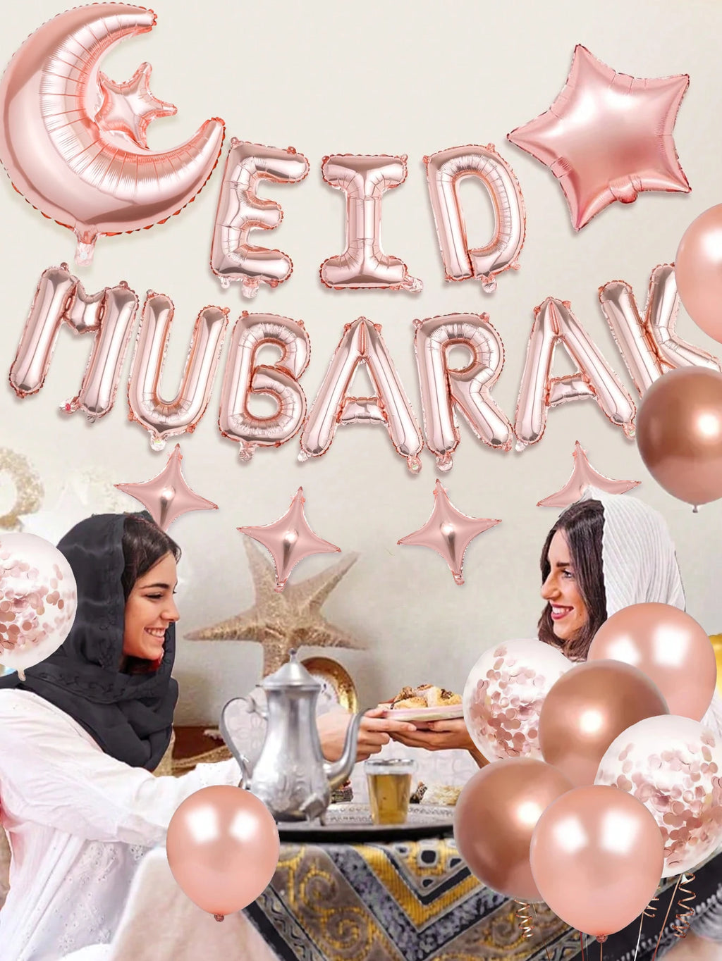 32pcs Eid al-Fitr Moon and Star Set,Ramadan Mubarak Ramadan,Family Eid,Ramadan Festival Themed Party,Eid Celebrations