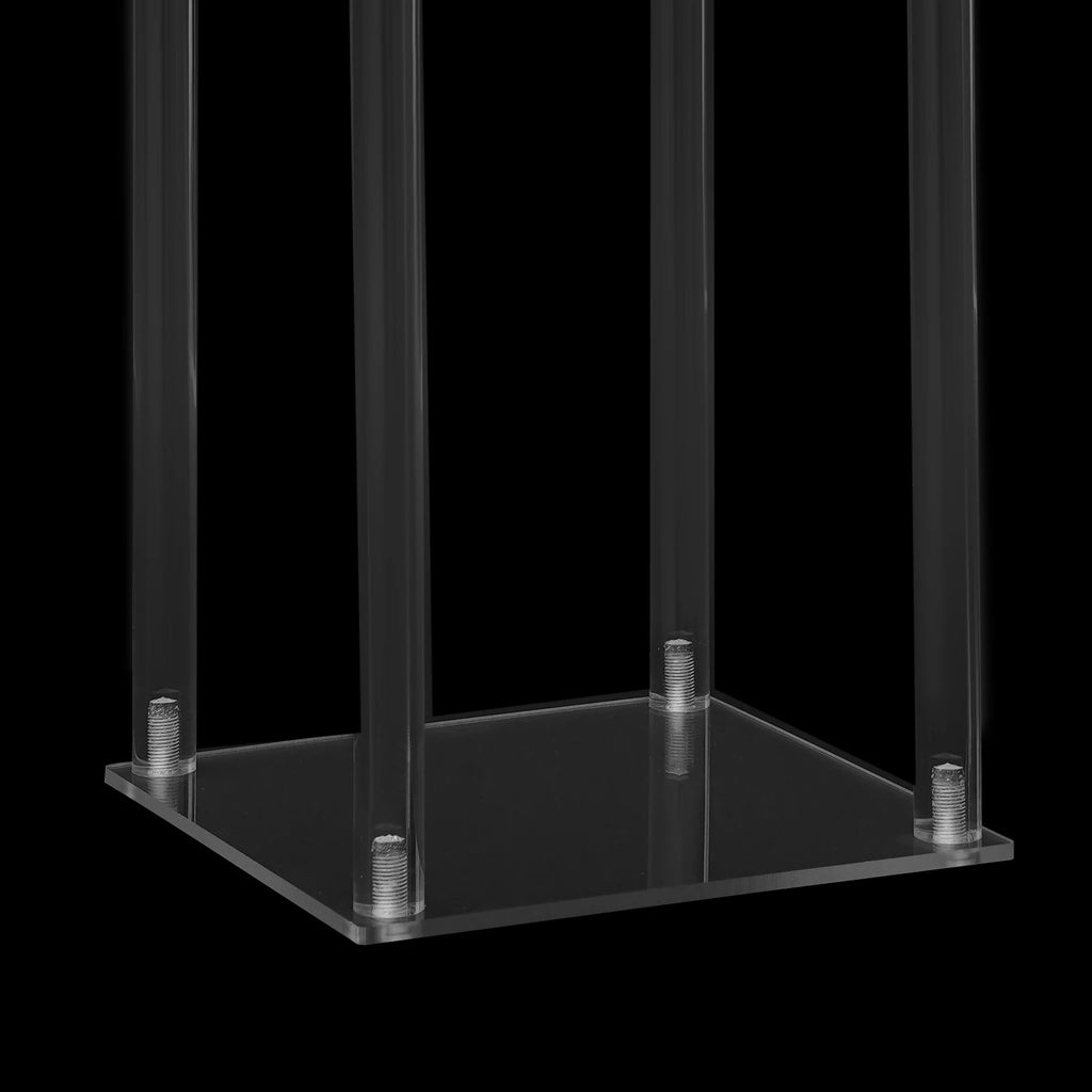 Clear Wedding Geometric Flower Vase Column Stand for Wedding Party Table Centerpiece