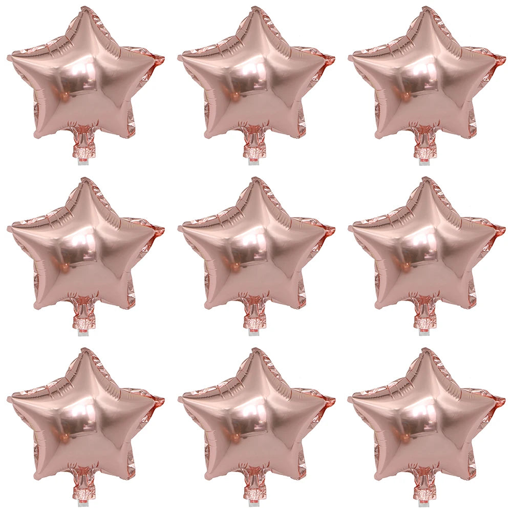 18inch Gold Star Foil Balloons Black Red Silver Five Star Balloon Set Birthday Party Decor Baby Shower Gender Reveal Decoration