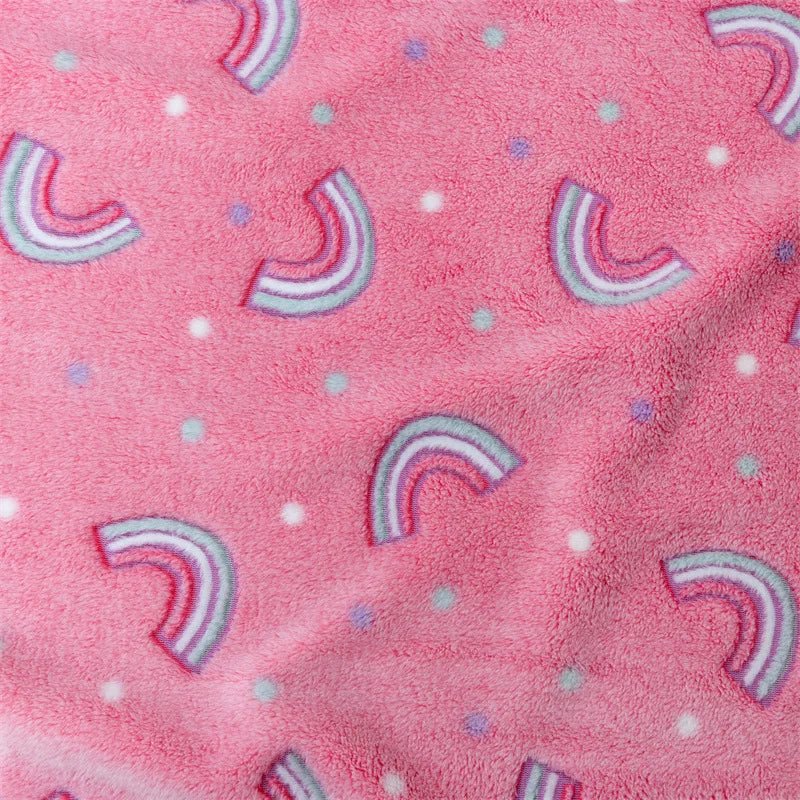Magical Luminous Flannel Throw Blankets Night Fluorescent Fluffy Kids Blanket Star Moon Warm Sofa Bedspread Nap Leisure Covering