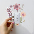Waterproof Sticker For Bedroom Flowers Switch Stickers PVC Self-adhesive Removable Bathroom Home Decoration Decals