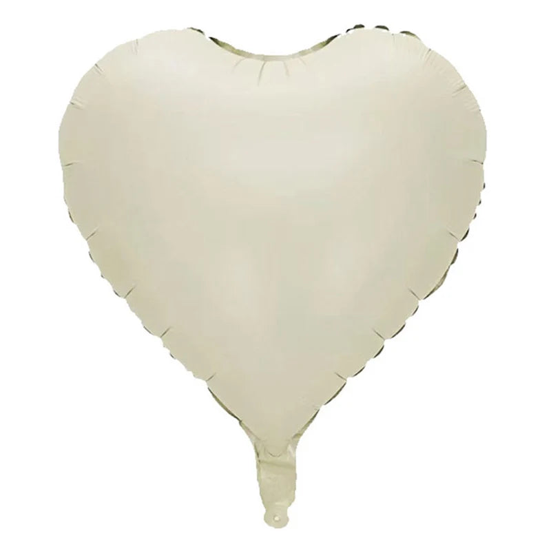 10/5/3Pcs Cream Heart Foil Balloons 18inch Multi Pink Beige Heart Helium Balloons for Wedding Birthday Party Decorations Globos