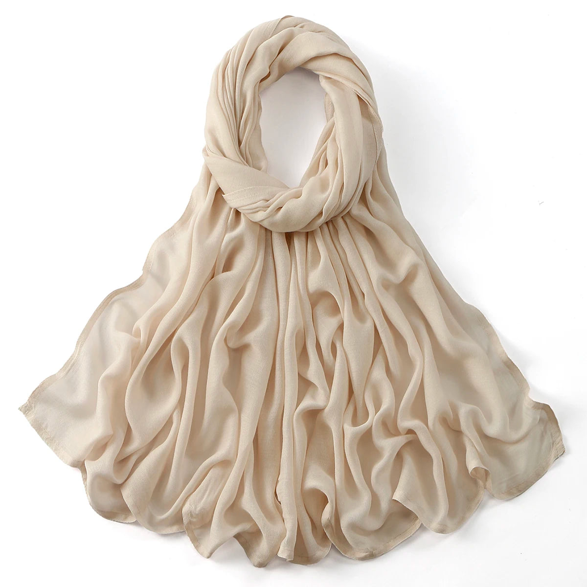 Cotton Rayon Modal Muslim Hijabs For Women Scarf Thin Plain Shawls Femme Musulman Soft Headscarf Islam Turban Headband 185*75CM