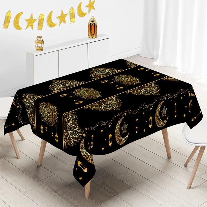 Eid Mubarak Tablecloths Ramadan Decoration for Home 2026 Islamic Muslim Party Decor Ramadan Tableware Supplies Eid Al Adha Gift