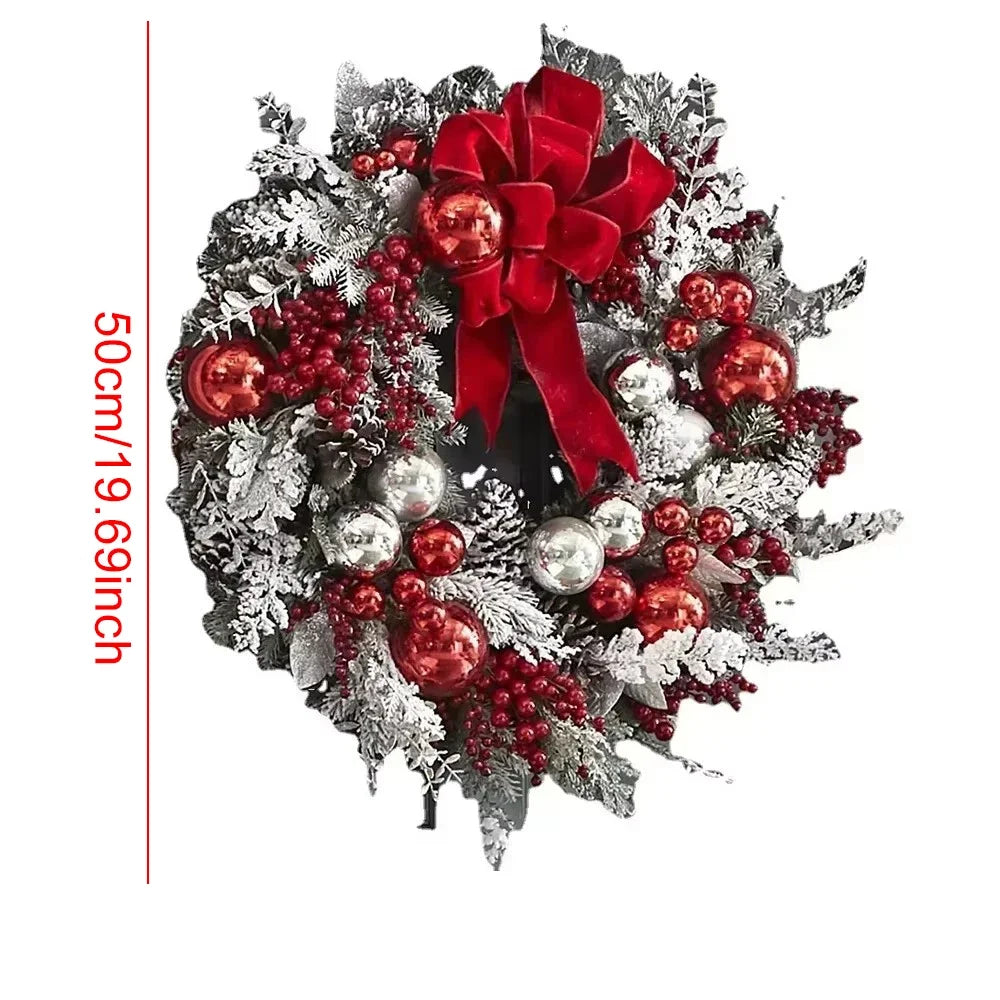 2024 front door Christmas wreath decoration upside down tree vine Christmas door and window decoration supplies