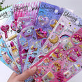 1PC 3D Glitter Shining Stickers Self-Adhesive Bling Craft Shaking Puffy Foil Sticker for Decorative Scrapbooking Girls DIY Toy