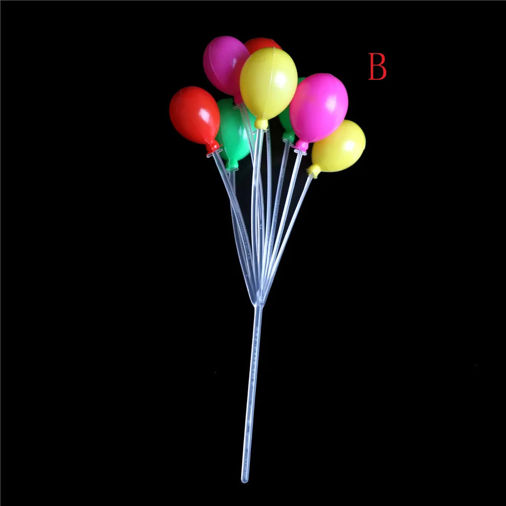 Colorful Mini Balloon Garland - Plastic String Toys to Brighten Up 1:12 Dollhouse, Diorama & Train Layout Displays