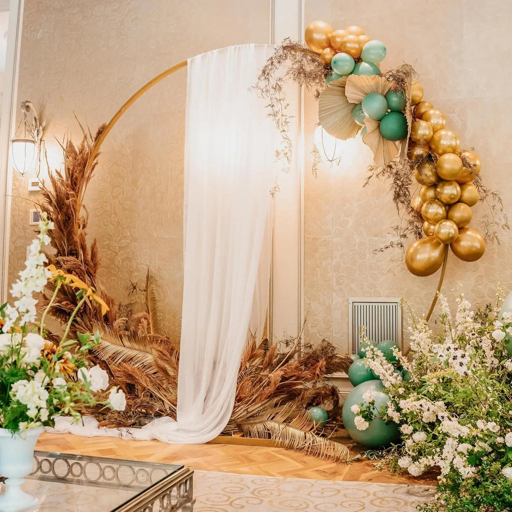 75cm X 6M White Wedding Tulle Arch Draping Fabric Backdrop 28.7" X 20FT Sheer Drapes Fabric for Wedding Ceremony Birthday Party