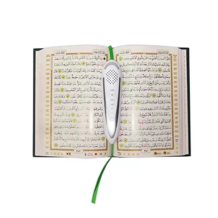 Digital Quran Reading Pen with Small Quran Book Wooden Box Word by Word Audio