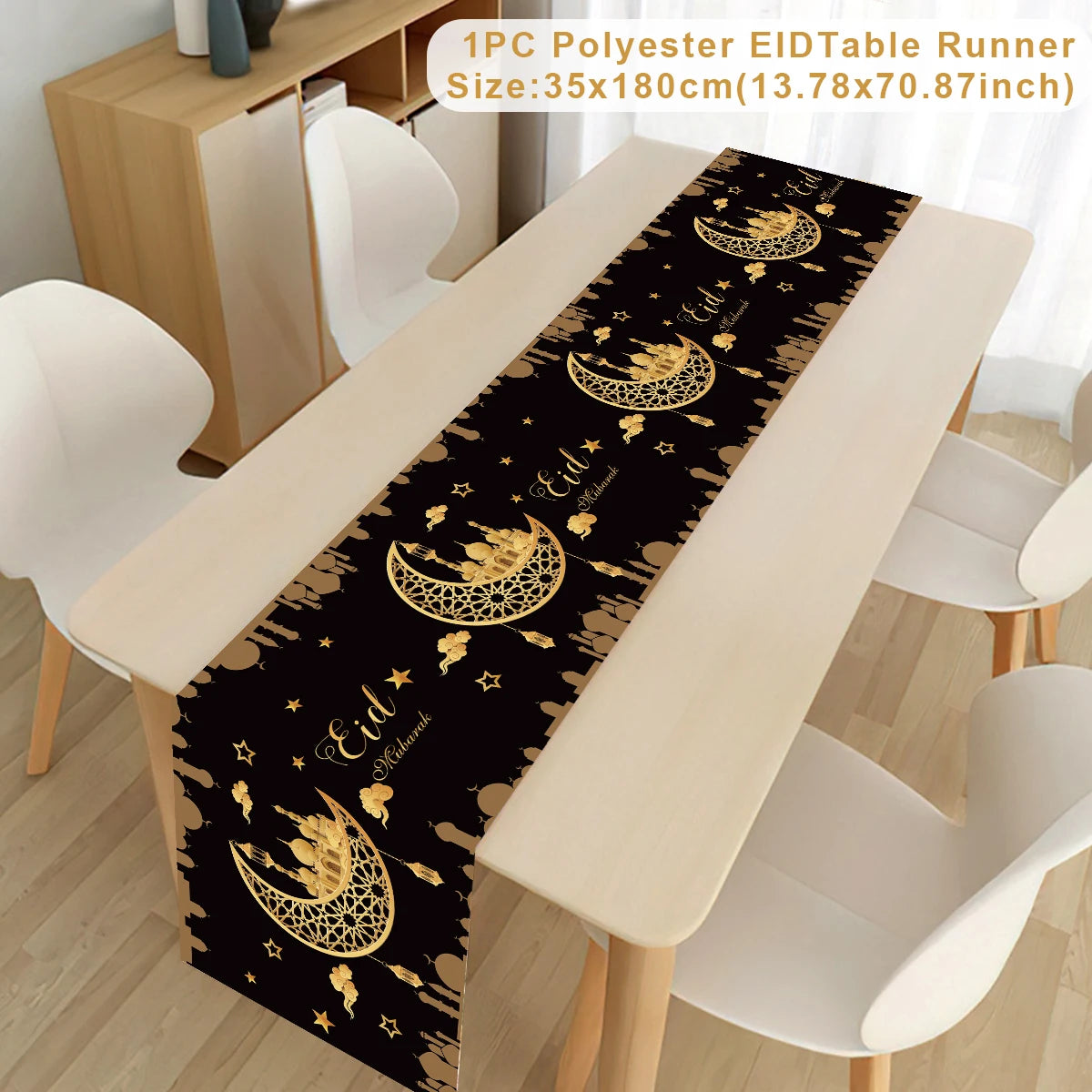 Ramadan Table Runner Eid Mubarak Decoration 2026 for Home Ramadan Kareem Ramadan Mubarak Islamic Muslim Party Eid Al-Fitr Gifts