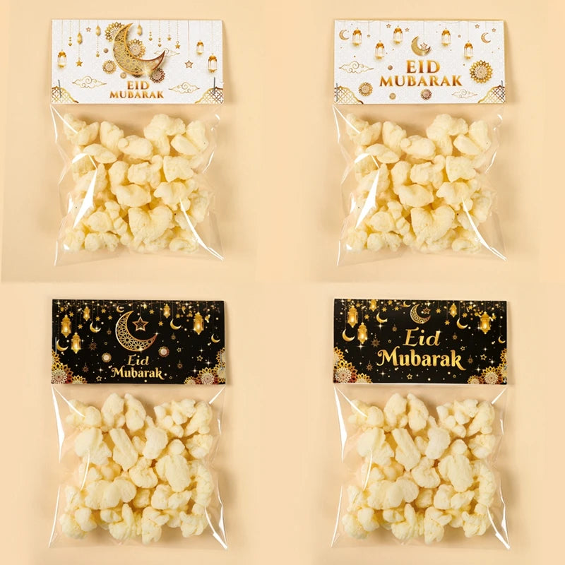 Eid Mubarak Treat Bag Topper Candy Bag Ramadan Decorations For Home 2025 Islamic Muslim Party Decor Ramadan Kareem EID Al Adha