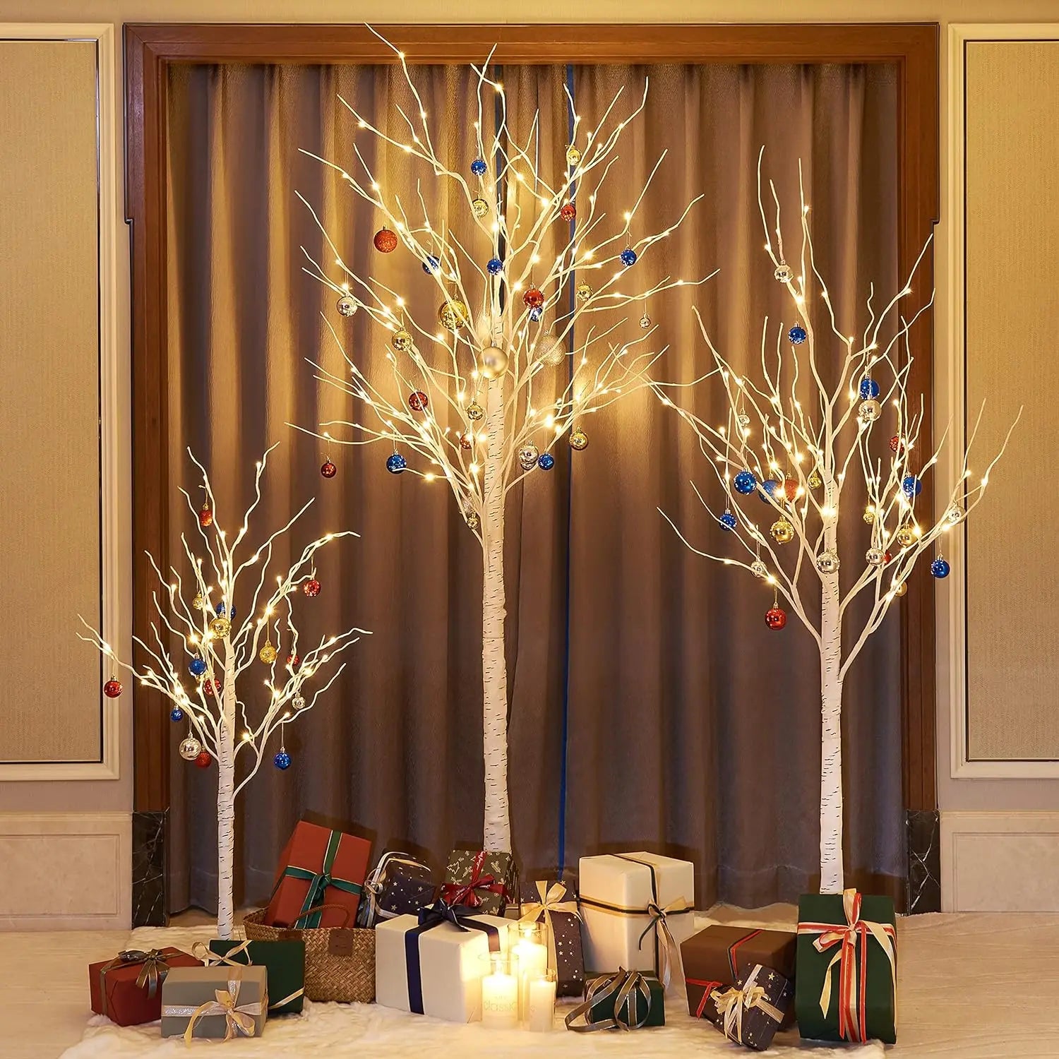 Artificial Birch Tree Warm White LED Light – 4ft / 5ft / 6ft Home & Festival Decoration