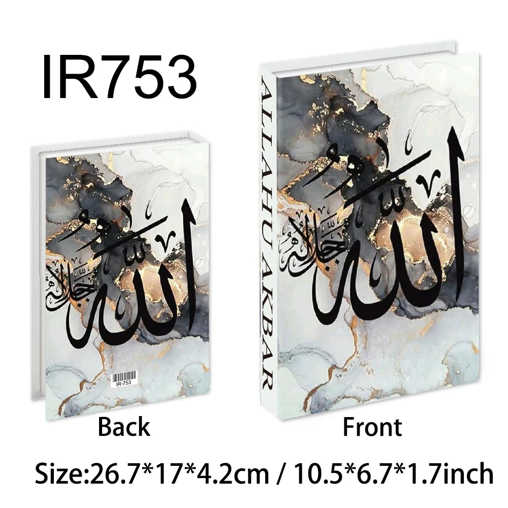 Islamic Luxury Fake Books Decorative Storage Box for Home