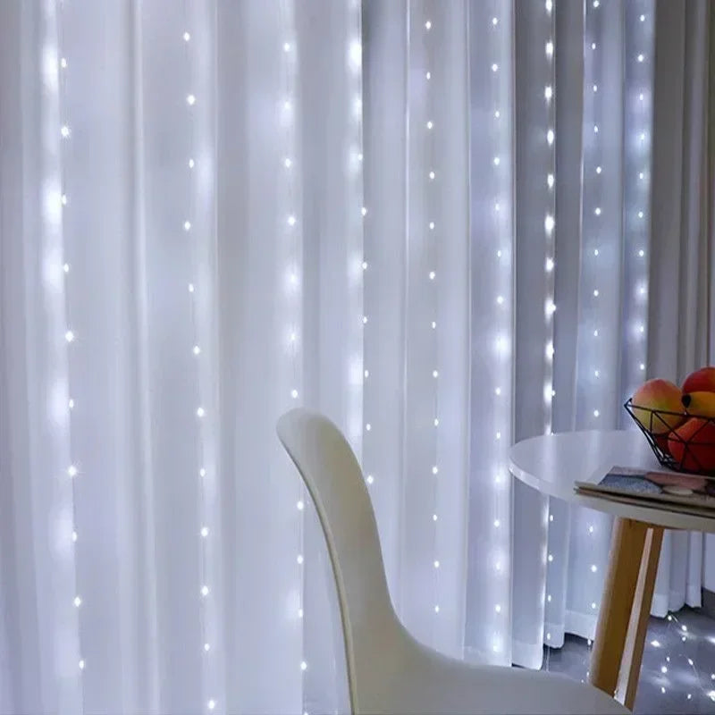 Curtain Lights LED 8 Modes Fairy Light Wedding Valentine's Day USB Plug Curtain Garland Ramadan EID Mubarak Decoration for Home
