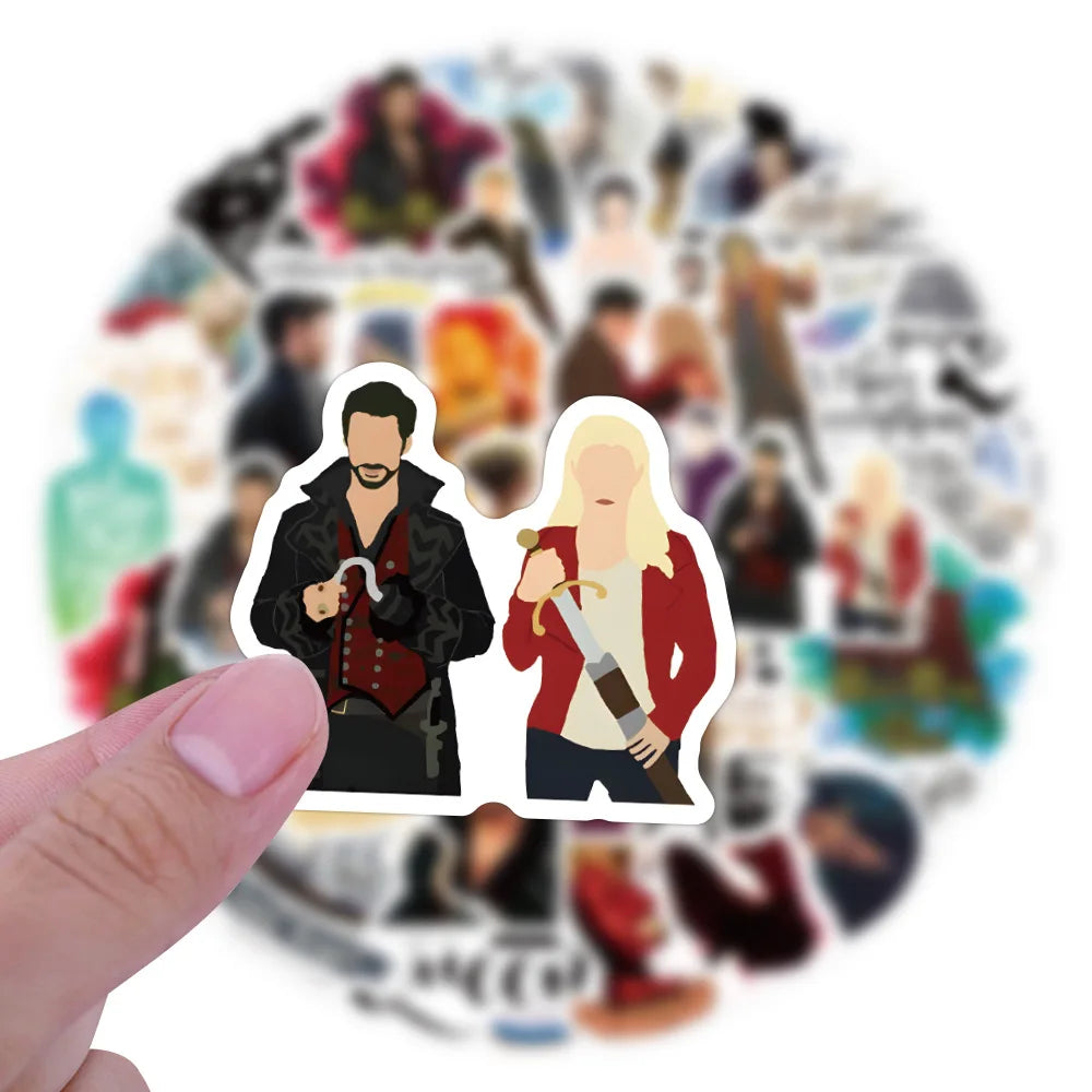 60PCS Once Upon a Time Science Fiction Movies Stickers PVC Decals Toys DIY Waterproof Skateboard Luggage Phone Fridge Gifts